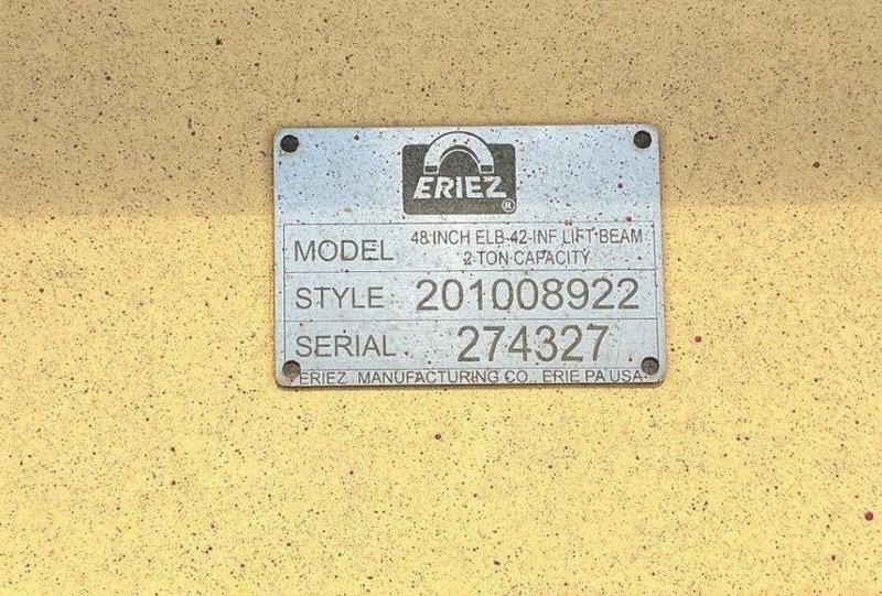 2 TON ERIEZ MODEL #48in  ELB-42-INF LIFT BEAM: STOCK #21870