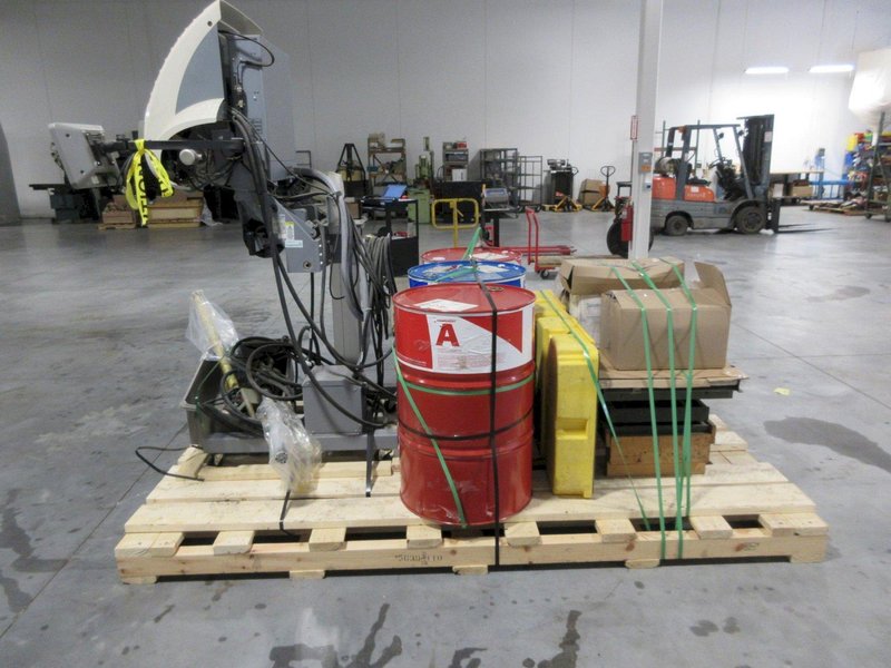 Sealed Air SpeedyPacker Insight, Foam-In-Bag Packaging System, 19" Floor Model, with Drums of Chemicals and Accessories- Auction Item