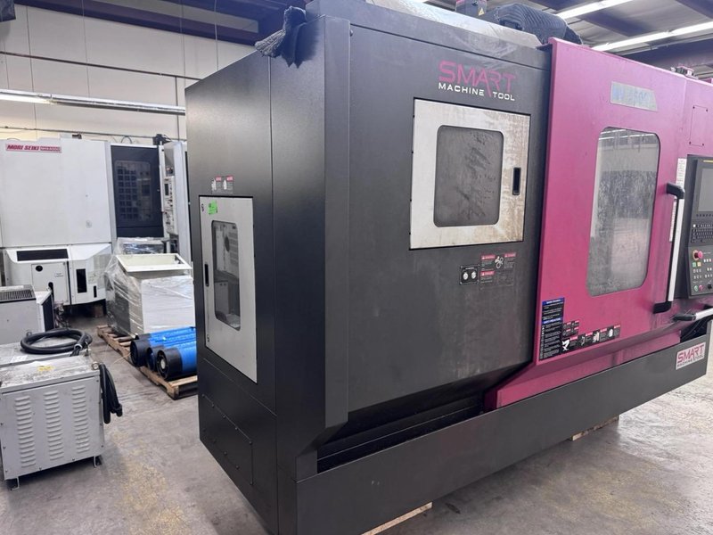 Smart Machine Tool NV 5500L CNC Vertical Machining Center, 2023 – 53” x 22” Travels, CAT40 Big Plus, 12K RPM, Fanuc 0i-MF Plus