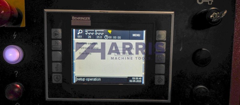 BEHRINGER Automatic Band Saw HBE1060A Performance, Low Hours