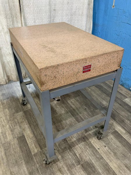 24"X 36" STARRETT CRYSTAL PINK GRANITE SURFACE PLATE: STOCK #81247