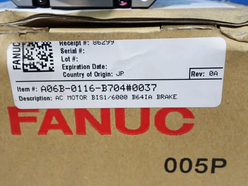FANUC 0.5 KW BIS 1/6000 AC SERVO MASTER  -  A06B-0116-B704#0037