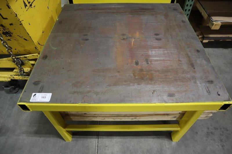 Steel Table Heavy Duty, 41.5&quot;x41.5&quot;x 28.5&quot;- Auction Item