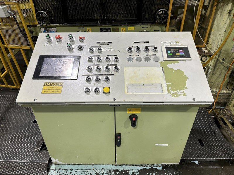 220 TON AIDA #PMX-L2-200H SSDC PRESS LINE, COMPLETE WITH CWP SPACE SAVER COIL FEED LINE: STOCK #22213