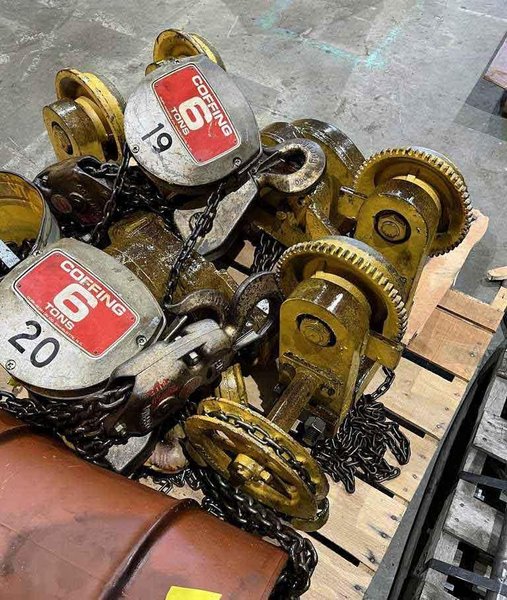 6 TON COFFING CHAIN HOIST WITH MANUAL GEAR TROLLEY
