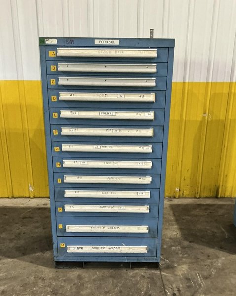 13 DRAWER x 30" x 28" x 59" HIGH LYON TOOL STORAGE CABINET: YOBRO #25393
