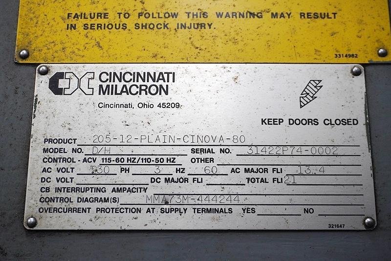 #2 CINCINNATI MILACRON MODEL #DH205-12-PLAIN HORIZONTAL MILL: YOBRO #25928