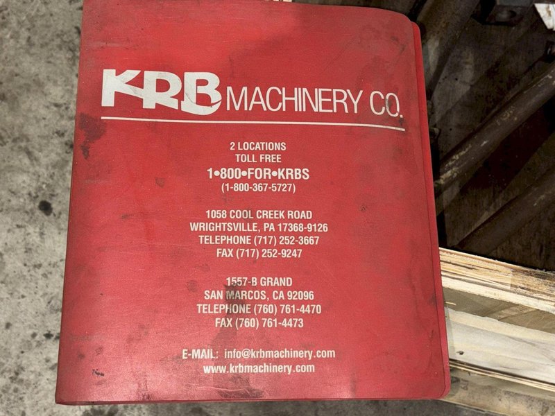 #5 (5/8&quot;) KRB MODEL #1016 ROTARY STIRRUPMATIC CNC REBAR BENDER &amp; SHEAR: STOCK #23189