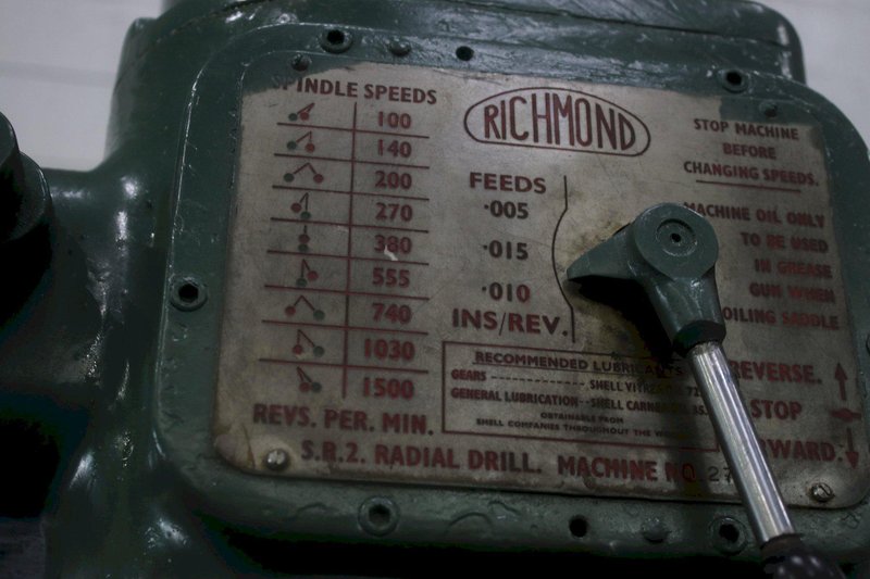 RICHMOND RADIAL ARM DRILL: STOCK #75151