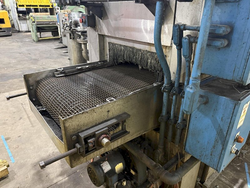 24" WIDE x 8" HIGH CAE RANSOHOFF 4-STAGE STAINLESS STEEL BELT CONVEYOR PARTS WASHER, WITH RUST INHIBITOR APPLICATION: YOBRO #25378