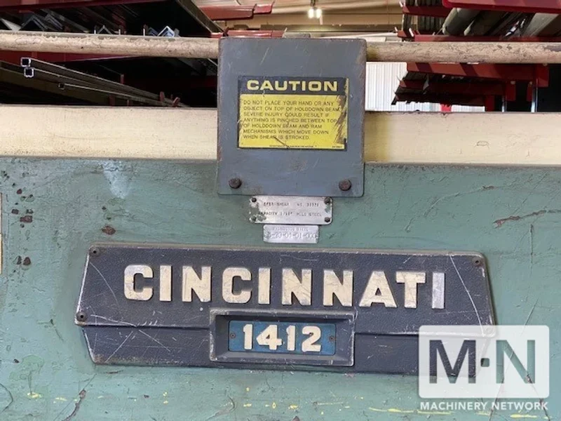 CINCINNATI MODEL 1412 MECHANICAL SHEAR