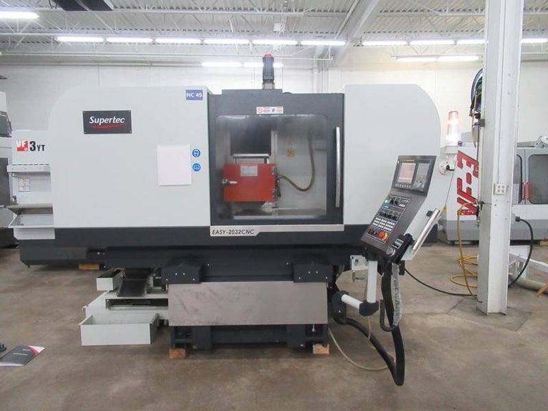 Supertec EASY-2032CNC CNC Surface Grinder w/Fanuc 0i-MF, 20"x32" Fine Pole Chuck, Full Enclosure, Coolant System w/Magnetic Separator &amp; Paper Filtration