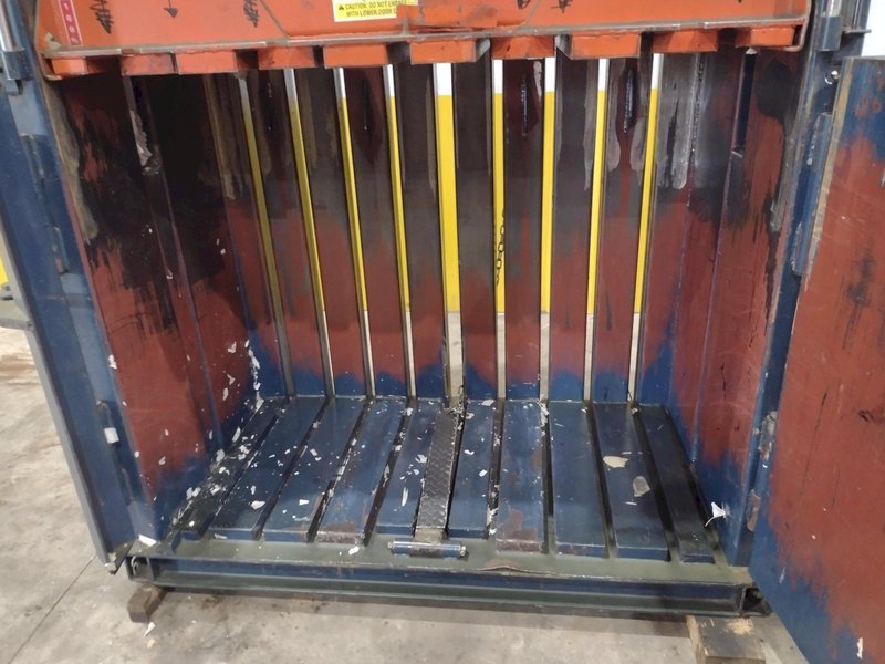 60&quot; X 30&quot; JV MANUFACTURING MODEL #VB60-B HYDRAULIC DOWNSTROKE VERTICAL CARDBOARD BALER: STOCK #23605