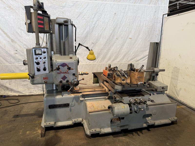 2" S&amp;S MACHINERY TABLE TYPE HORIZONTAL BORING MILL W/ TAILSTOCK. STOCK # 0224426