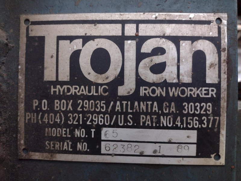 65 TON TROJAN MODEL #65T HYDRAULIC IRONWORKER: STOCK 18692