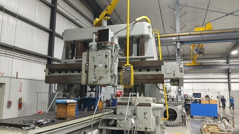 Kollman,  164″ x 59″ Table, MA 64 Planer Type Mill, 1962- Vertical and Horizontal Spindle.