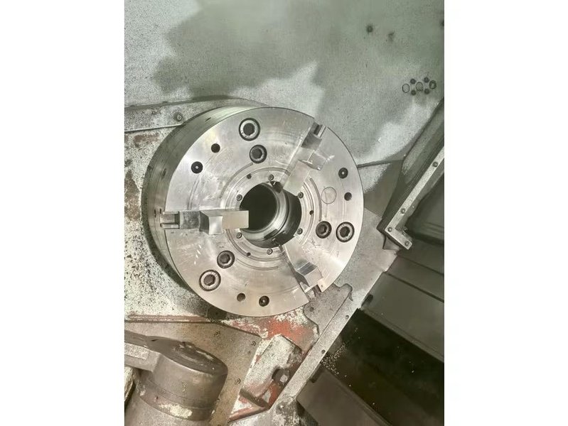 Mazak Slant Turn 50NR CNC Lathe, 2006 – 7.1″ Bore, Chip Conveyor