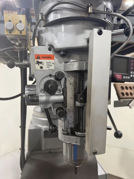 USED SHARP 10" X 54" HEAVY-DUTY KNEE MILL MODEL TMV-K-N WITH 3-AXIS READOUT