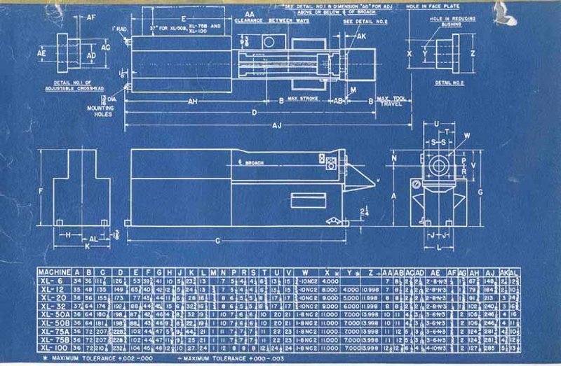 25-Ton x 120&quot; Stroke Oilgear Model XL-50Bx120 Horizontal Broaching Machine