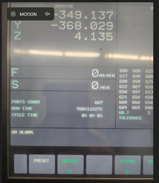Amera‑Seiki VTC‑5 VMC, 2022 – Cool Through Spindle, Chip Auger