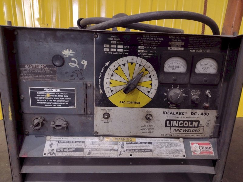 400 AMP LINCOLN MODEL #IDEALARC-DC-400  WELDER / WELDING POWER SOURCE: STOCK #18898