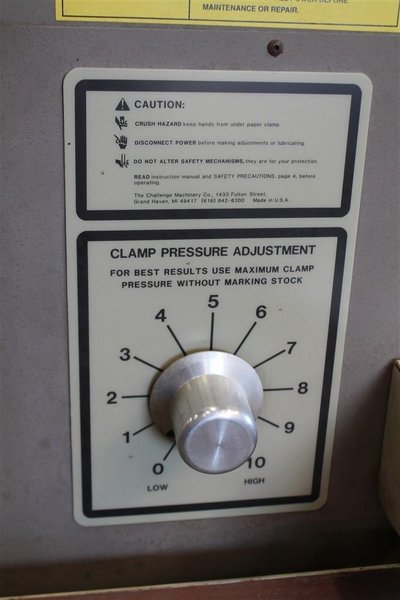 42' CHALLENGE MODEL #420 PAPER SHEAR: STOCK #61270