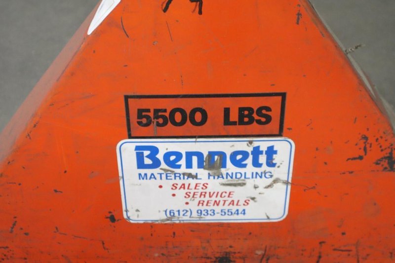 Pallet Jack Material Handling Model Magnum M55, 5500 LB Capacity 27" Fork Width 48" Fork Length- Auction Item