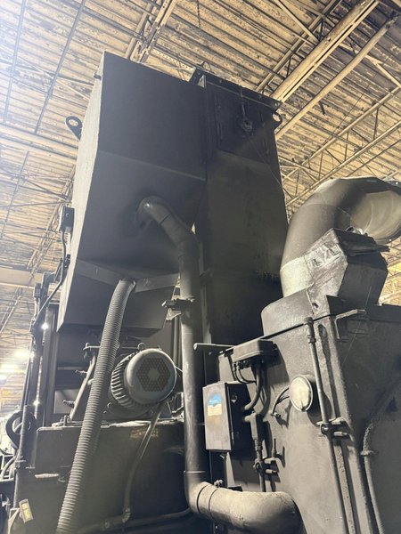 6 CU FT WHEELABRATOR MODEL #WTB-6.0 RUBBER BELT TUMBLE TYPE SHOT BLAST MACHINE: YOBRO #24278