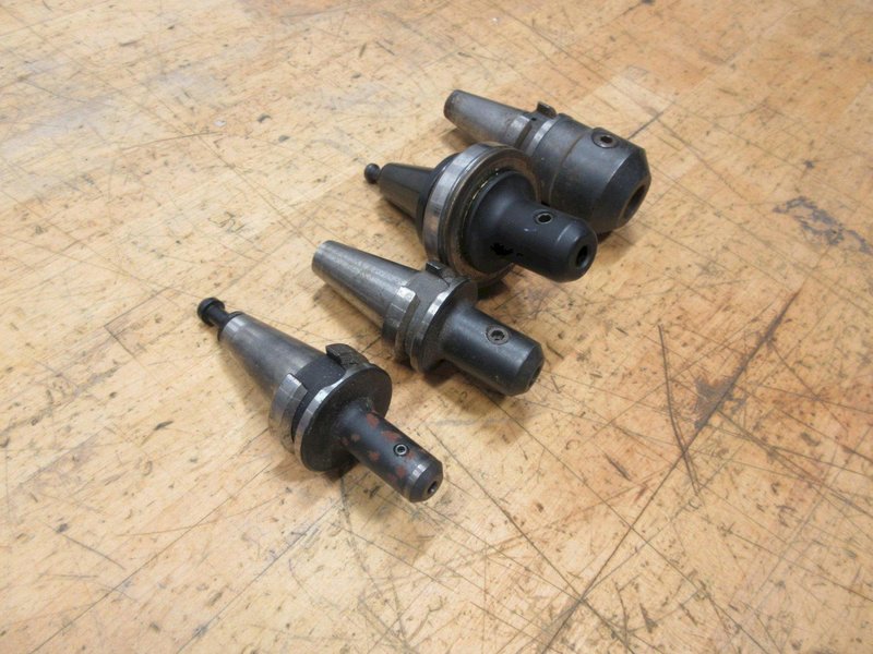 BT30 Assorted Tool Holders, (4 pcs) End Mill Type, (1) 3/16", (2) 3/8", (1) 3/4"- Auction Item