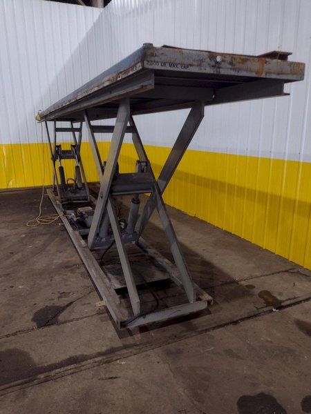 2,000 LB X 25' AMERICAN LIFTS HYDRAULIC SCISSOR LIFT TABLE: STOCK #18601