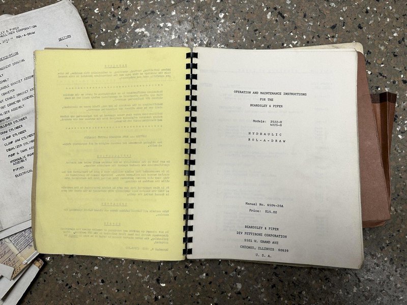 2500 LBS BEARDSLEY &amp; PIPER MODEL #2522-H  ROL-A-DRAW MOLD ROLLOVER MACHINE: STOCK #22467