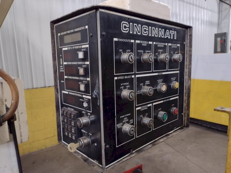 110 TON CINCINNATI MODEL #110 OBS HYDRAULIC C-FRAME PRESS, 10&quot; STROKE: STOCK 15962