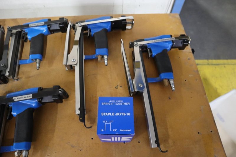 Josef Kihlberg Pneumatic Box Staplers (6) w Staples- Auction Item