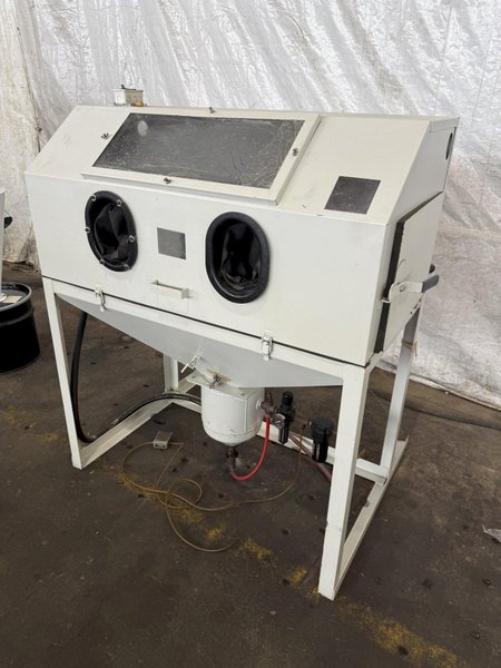 CYCLONE SAND BLAST CABINET W/ DUST COLLECTOR. STOCK # 0236325.