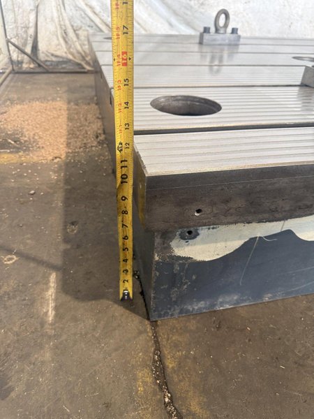 59" WIDE X 138" LONG X 12" TALL T-SLOTTED FLOOR PLATE. STOCK #0543426