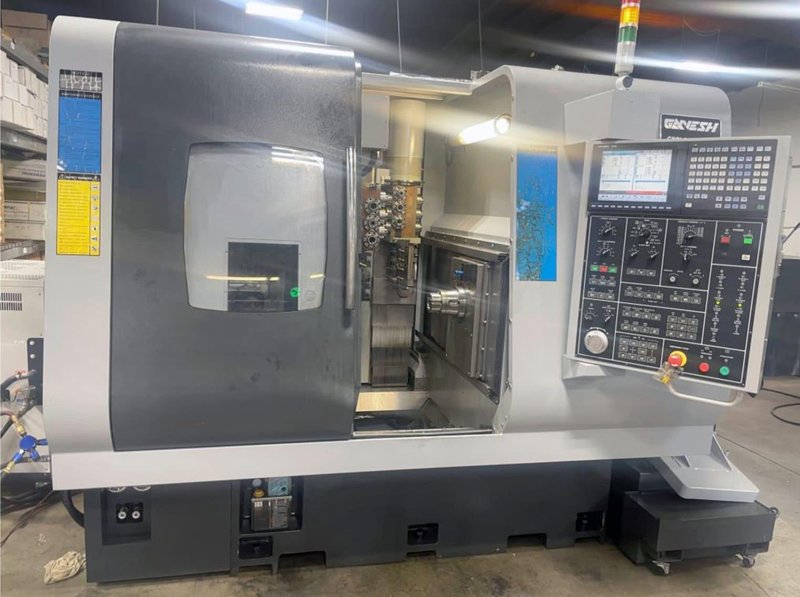 Ganesh Cyclone 52 BY2 9-Axis CNC Lathe, 2016 – 6″ Chuck, Dual Spindle, Live Tooling, Dual Y-Axis