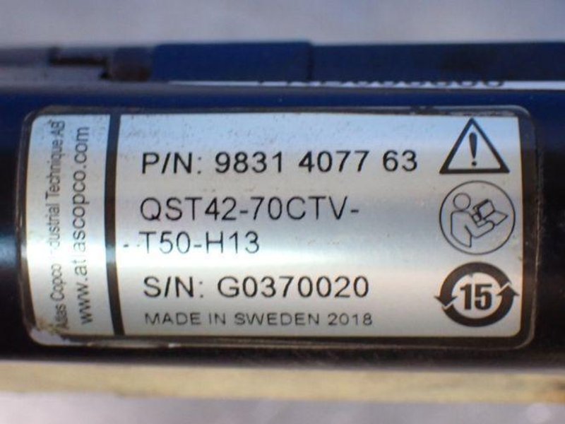 Atlas Copco 16000rpm Electric Fixtured Nutrunner - Qst42-70ctv-t50-h13