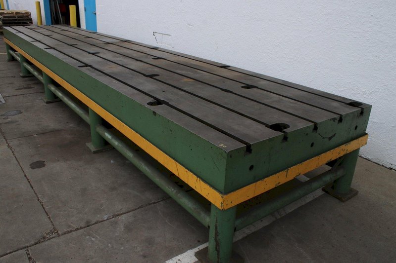 57&quot; X 25&#039; T SLOTTED TABLE ON STAND: STOCK #76549
