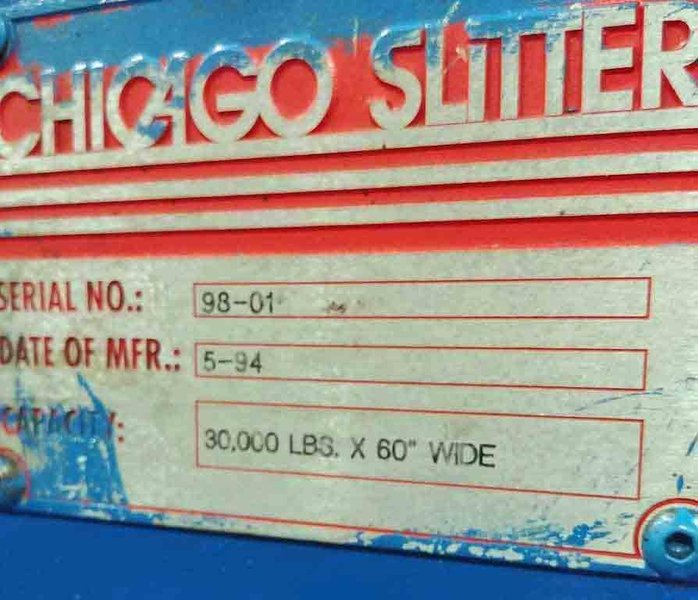 30,000# x 60&quot; Chicago Uncoiler STOCK #2809