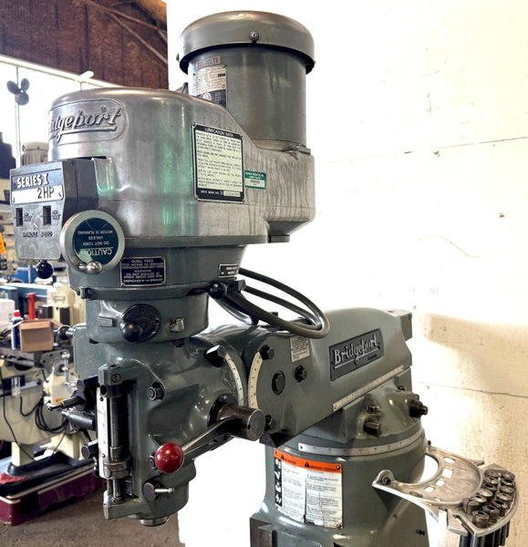 Bridgeport Vertical Mill Series I, 9&quot; x 42&quot; Tbl., 2 HP V-Speed, Clean