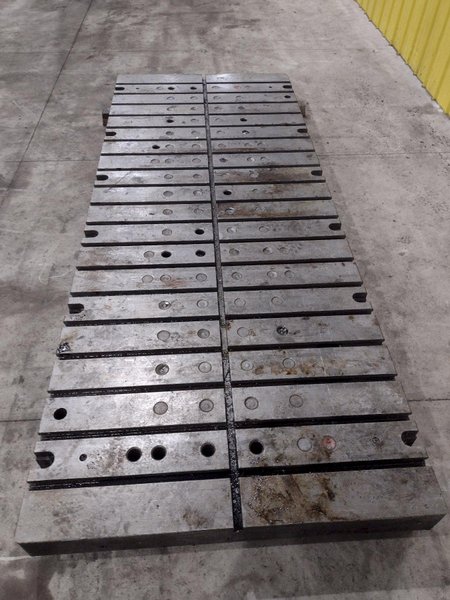 120&quot; X 48&quot; X 6&quot; T-SLOTTED PRESS BOLSTER PLATE: STOCK #22522
