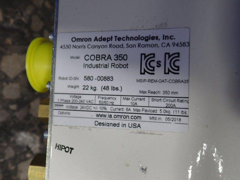 OMRON ADEPT INDUSTRIAL ROBOT   -  COBRA 350