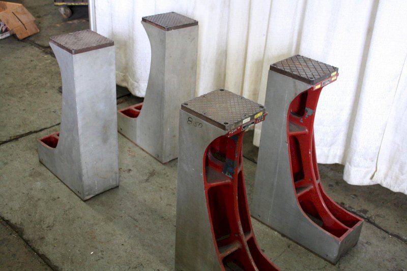 SET OF FOUR 8&#039; X 29&#039; NORTON ANGLE PLATES:  STOCK #66849