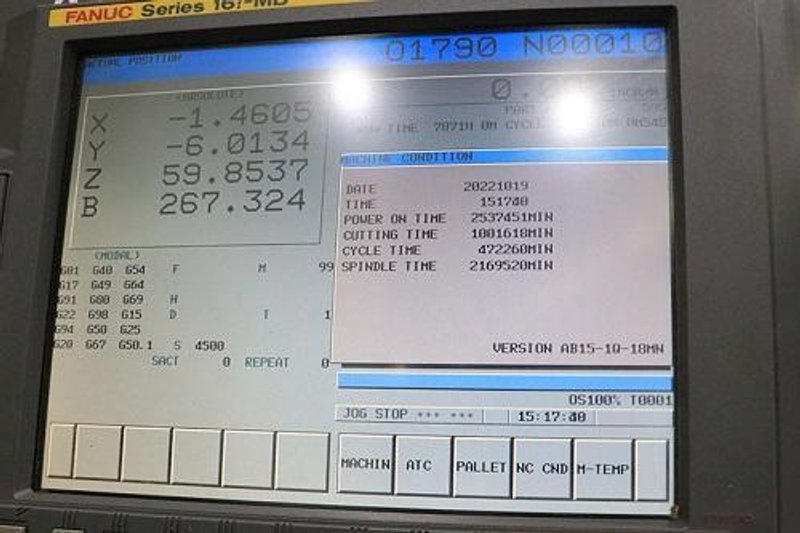 KITAMURA MYCENTER HX1000I HORZONTAL MACHINING CENTER