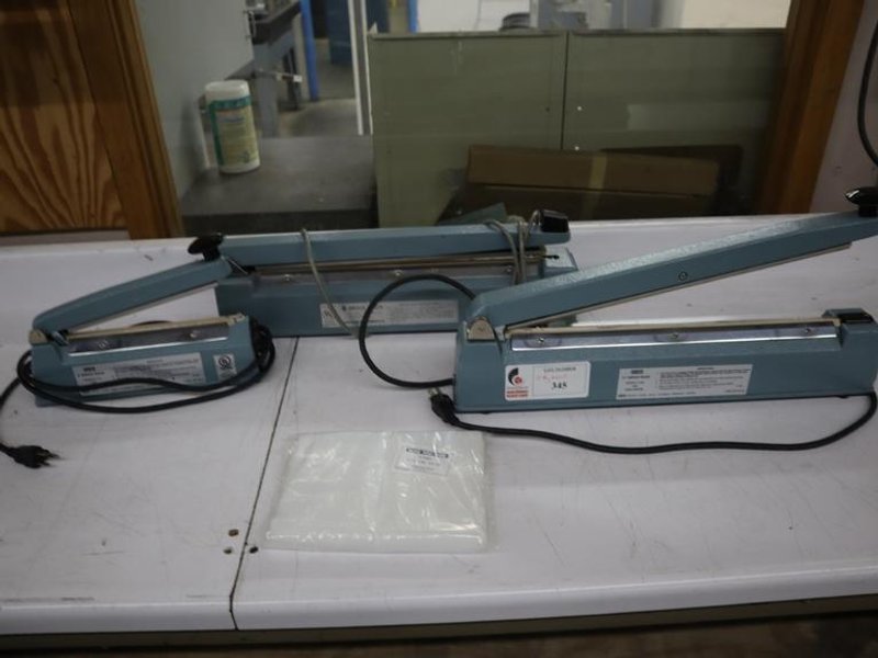 Impulse Bag Sealers, (1) Uline 8&quot; (2) 16&quot; Uline and Tew and Bags- Auction Item