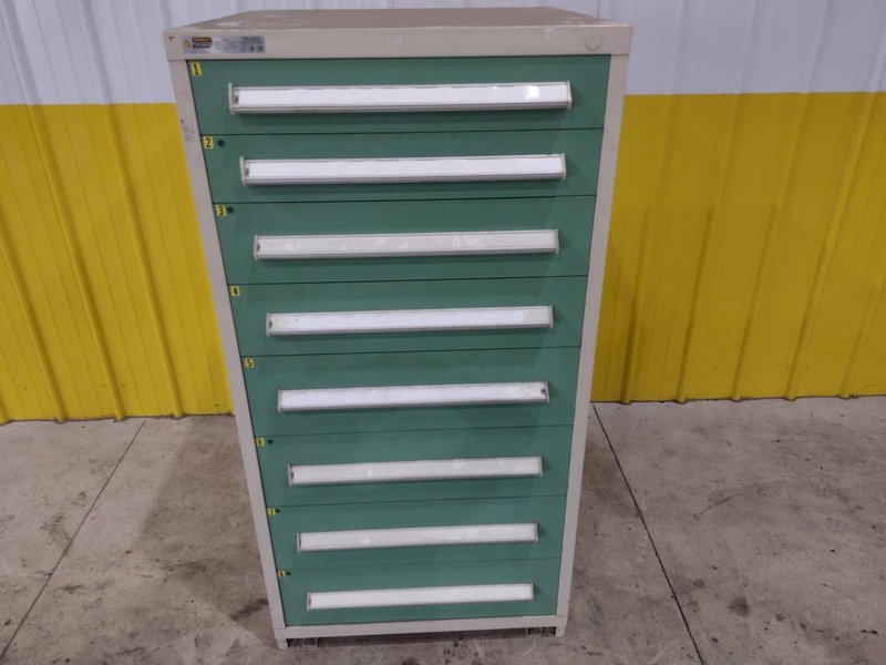 8 DRAWER VIDMAR INDUSTRIAL STORAGE CABINET 30" X 27.5" X 59": STOCK #21549 (18 AVAILABLE)