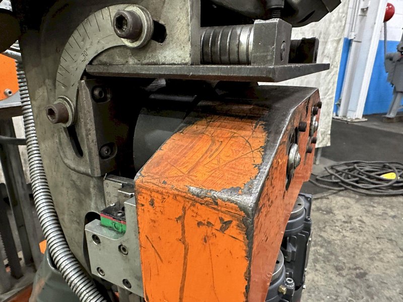 2" STEELMAX MODEL #SM-DBM50 DOUBLE SIDED BEVELING MACHINE: STOCK #77844