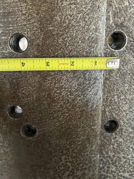 60&quot; x 60&quot; Machine Angle Plate 4&quot; Bolt Hole Spacing