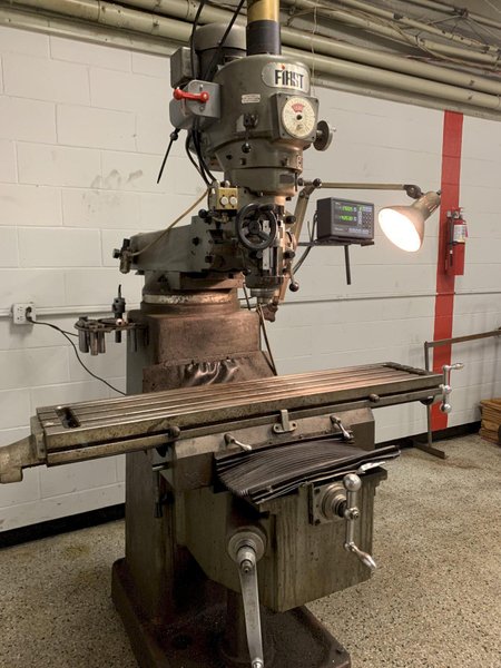 First Model LC-185VS Variable Speed Vertical Milling Machine, DRO, PDB