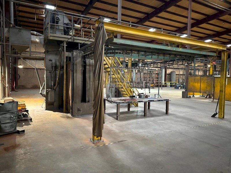 8 WHEEL PANGBORN PASS THROUGH STRUCTURAL SHOT BLAST MACHINE: YOBRO #24717